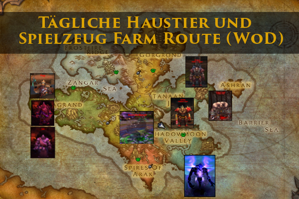 Tägliche Haustier FarmRoute WoD