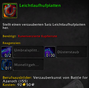 Gold verdienen mit Verzauberkunst 30 Leichtlaufhufplatten