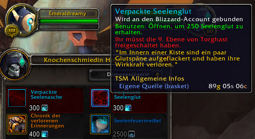 Umtausch Asche