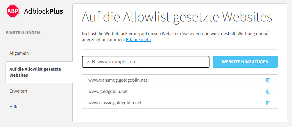 Ich bitte um eure Unterstützung - Danke 2 Adblock AUS