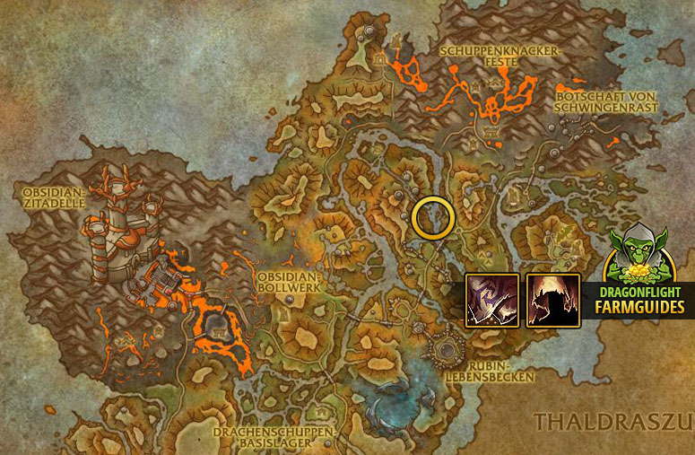 Dragonflight Farmguides Zerlumpter Wildstoff Kueste der Erwachens