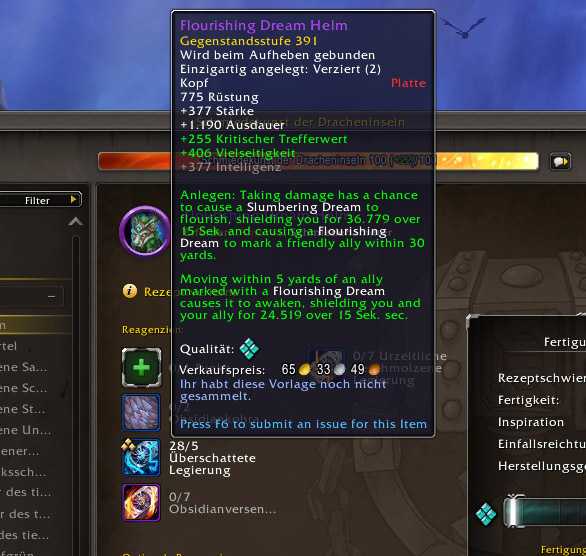 Neues zu den Berufen in Patch 10.2 4 Flourishing Dream Helm Tooltip 2