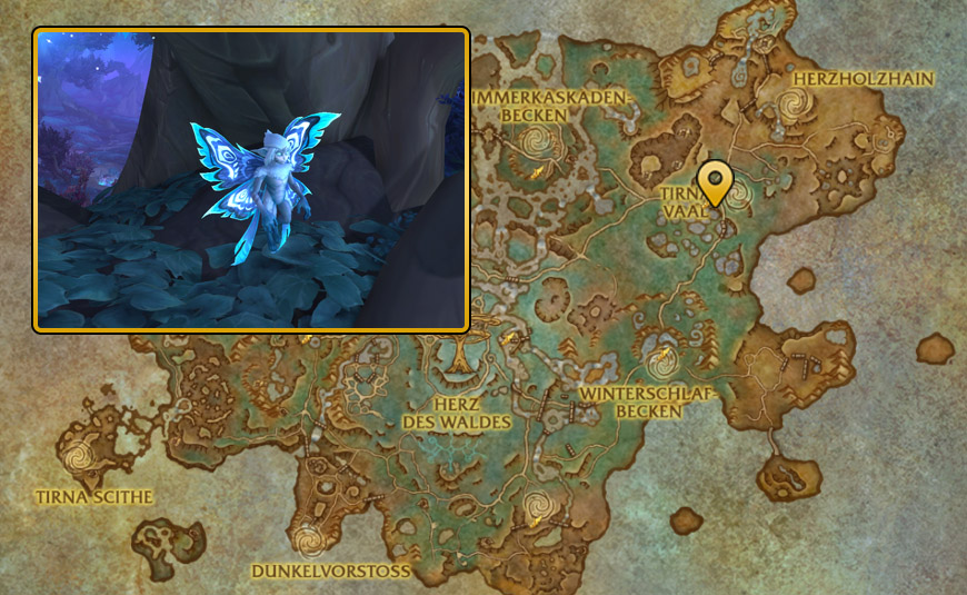 So bekommt ihr die Wildsamenwiege | Reittier Guide 2 Glitzersternchen Map