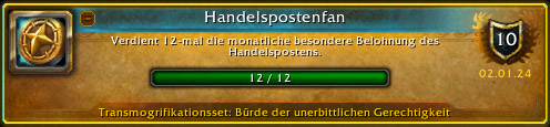 Handelspostenfan Erfolg