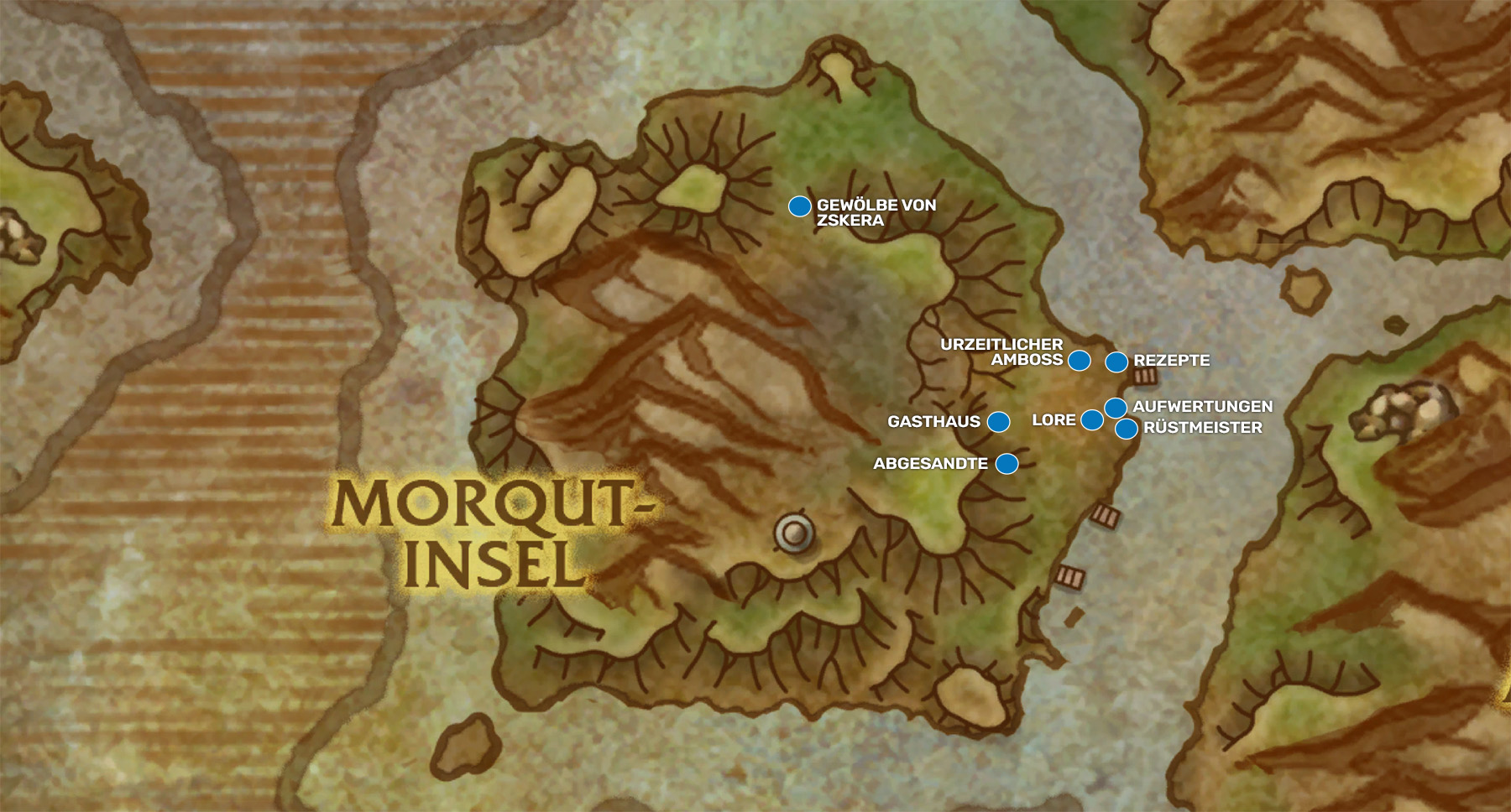 wow verbotene insel morqutdorf karte