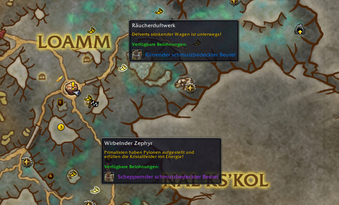 wow zaralek minievents karte