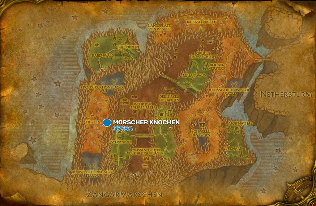 wow morscher knochen karte