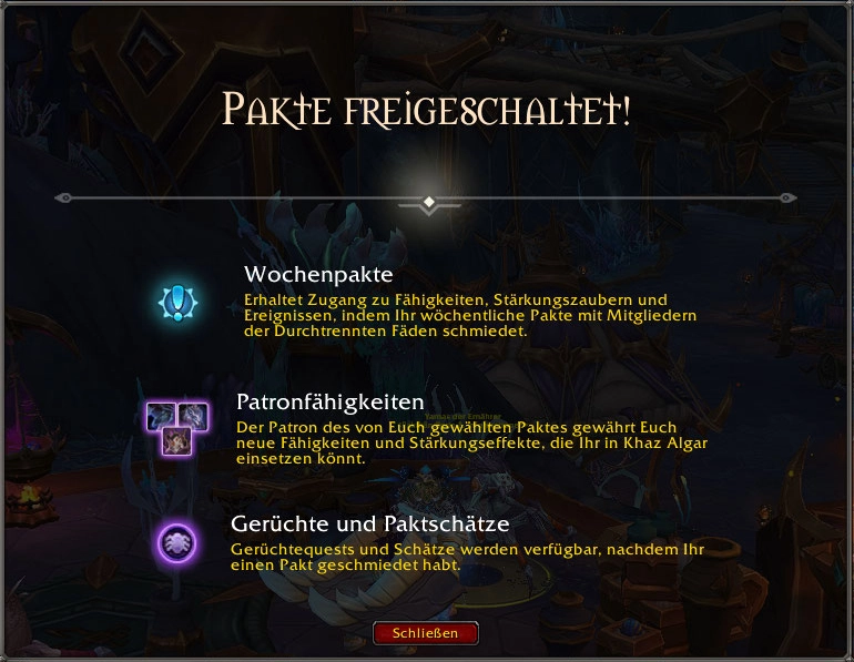 Pakt freischalten