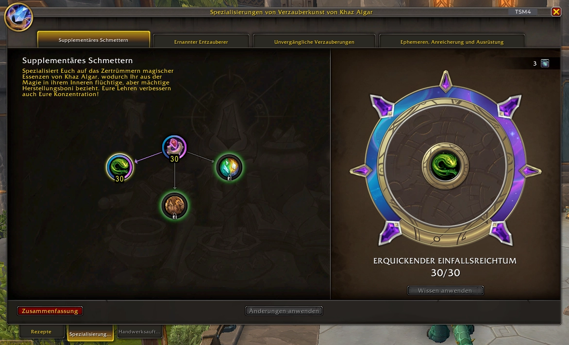 Supplementaere Schmettenr