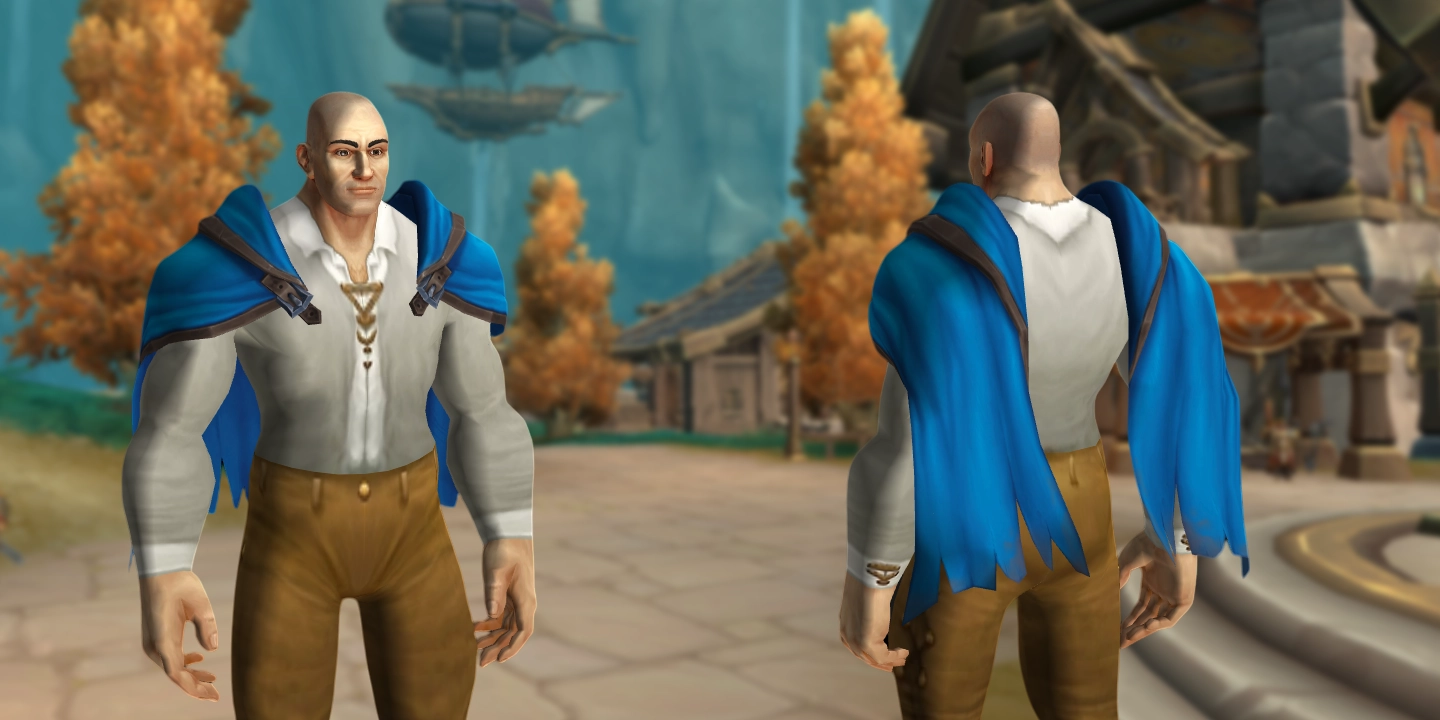 Azurblauer Schulterumhang des Streuners