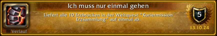 Ich muss nur einmal gehen