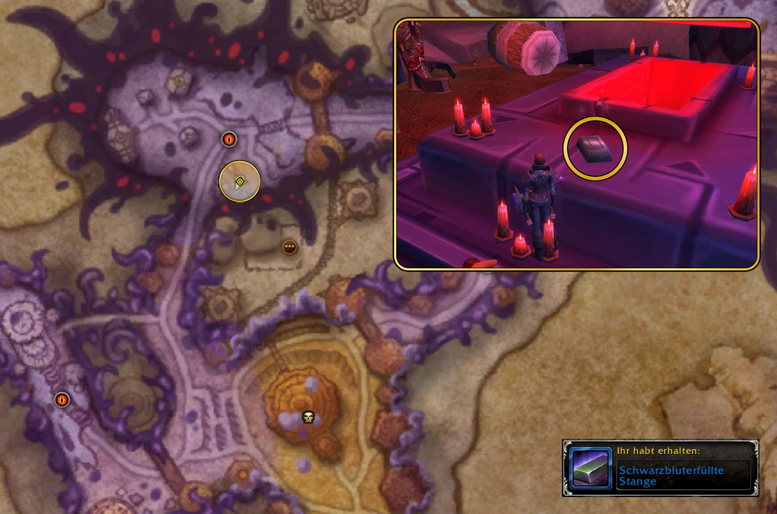 Tal der Weisheit Schwarzblut erfuellte Stange