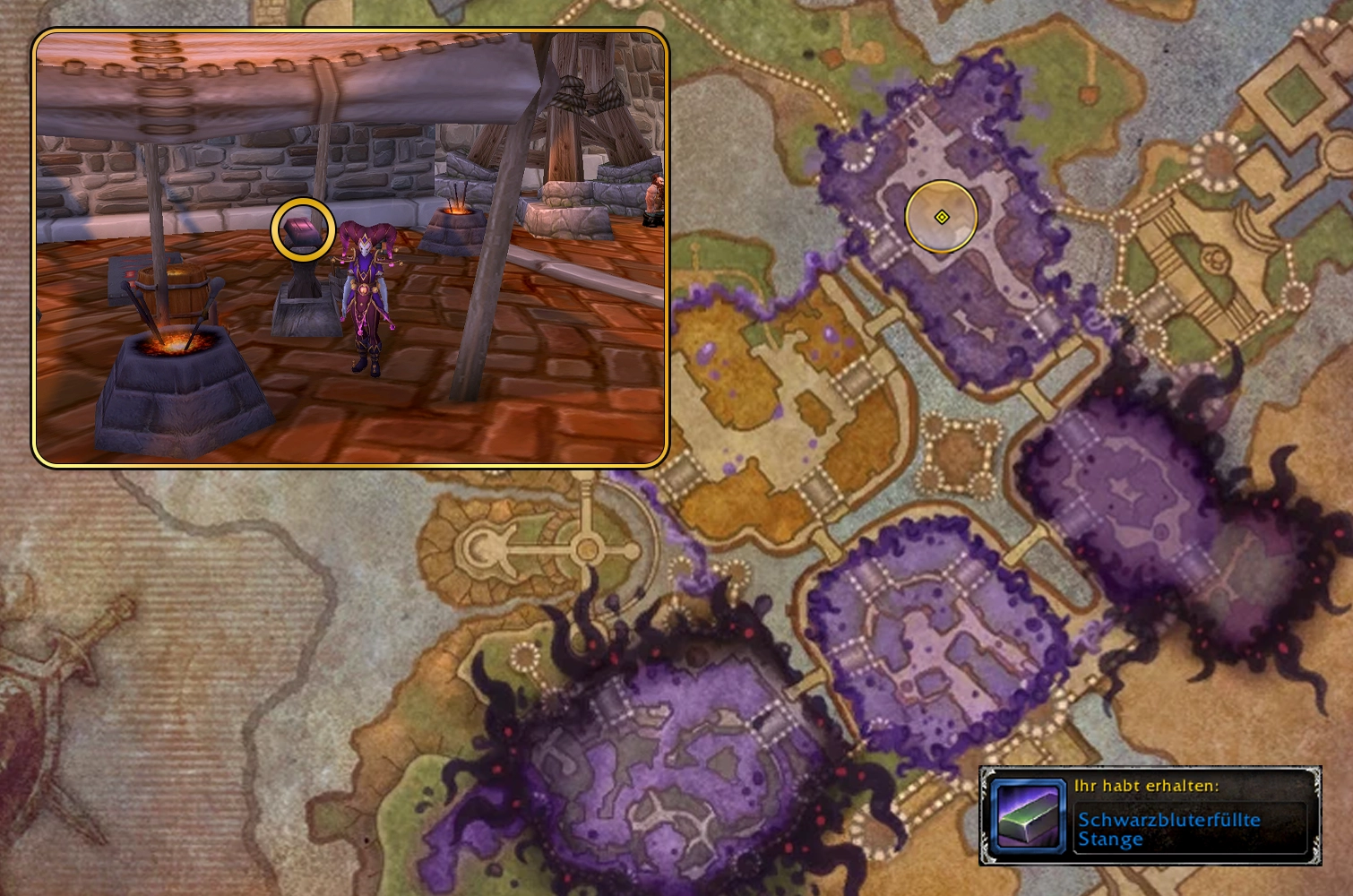 Zwergendistrikt Schwarzblut erfuellte Stange