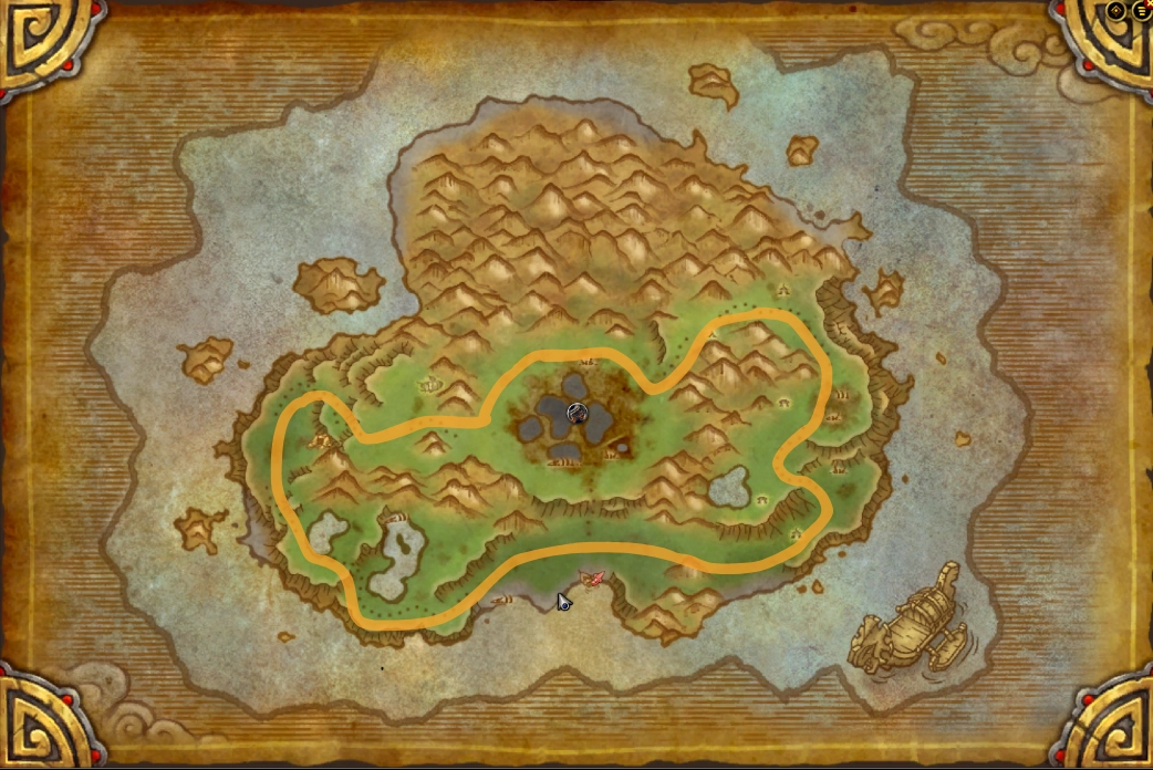 Map Insel der Riesen Route