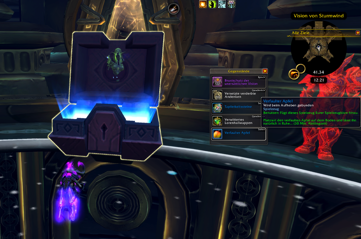 Verfaulter Apfel Truhe