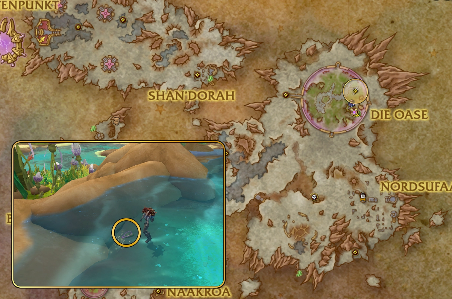 Untergetauchte Flasche