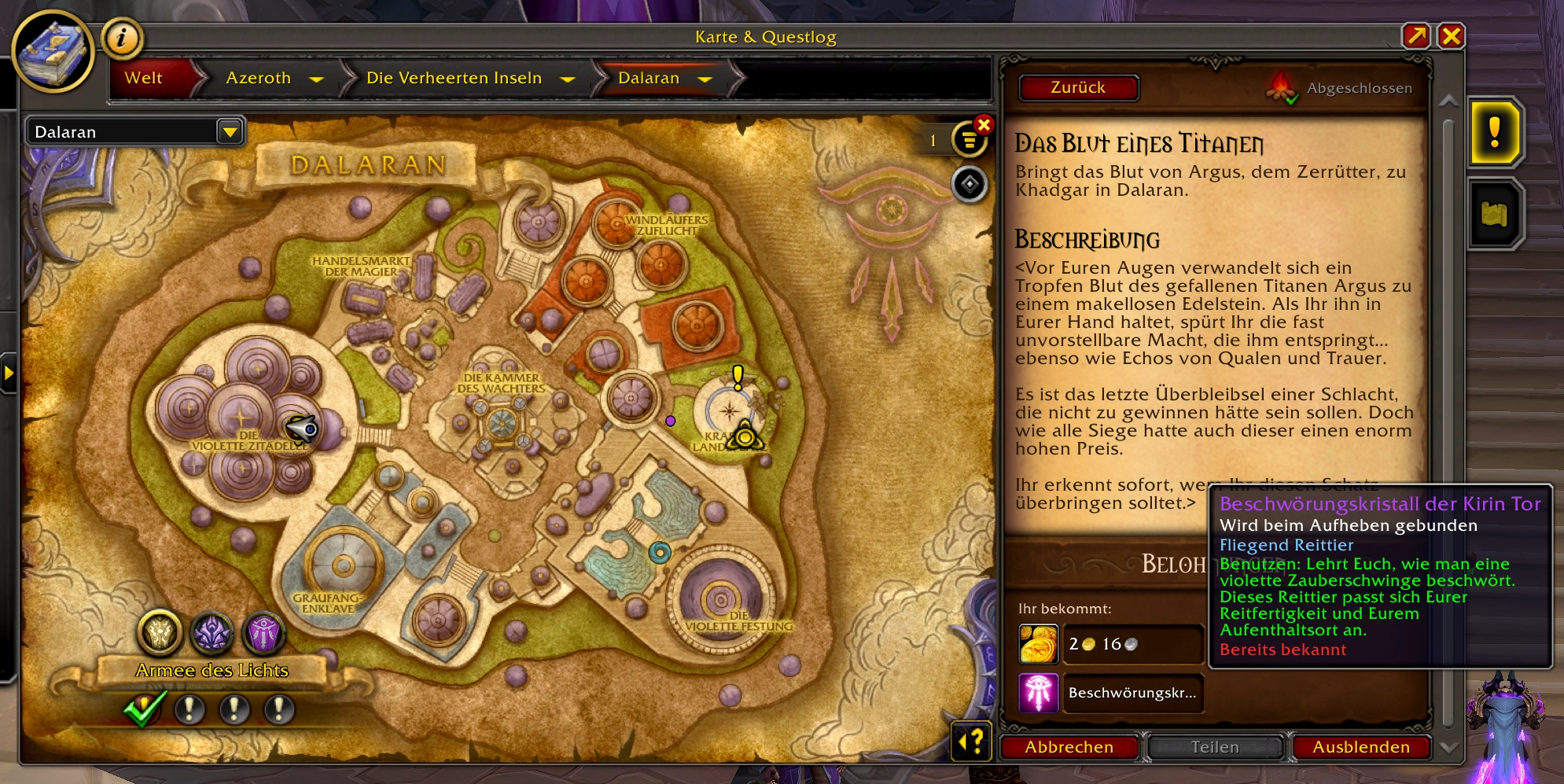 Das Blut eines Titanen Map