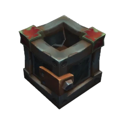 Open Rust Plated Storage Crate