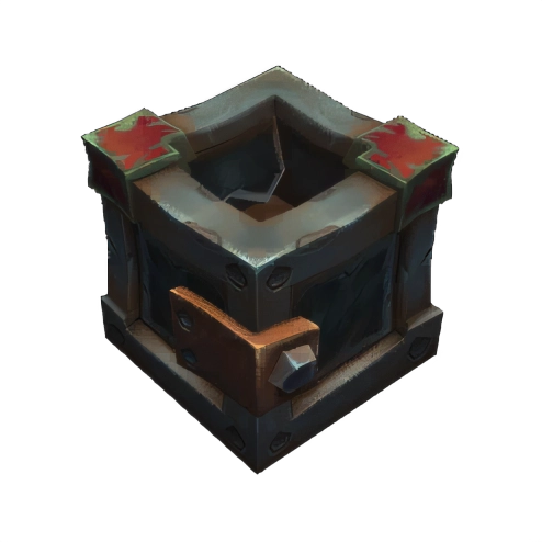 Open Rust Plated Storage Crate