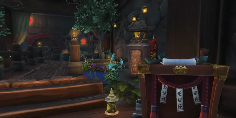 Pandaren Bruecke inkl Wasser und Bepflanzung Housing