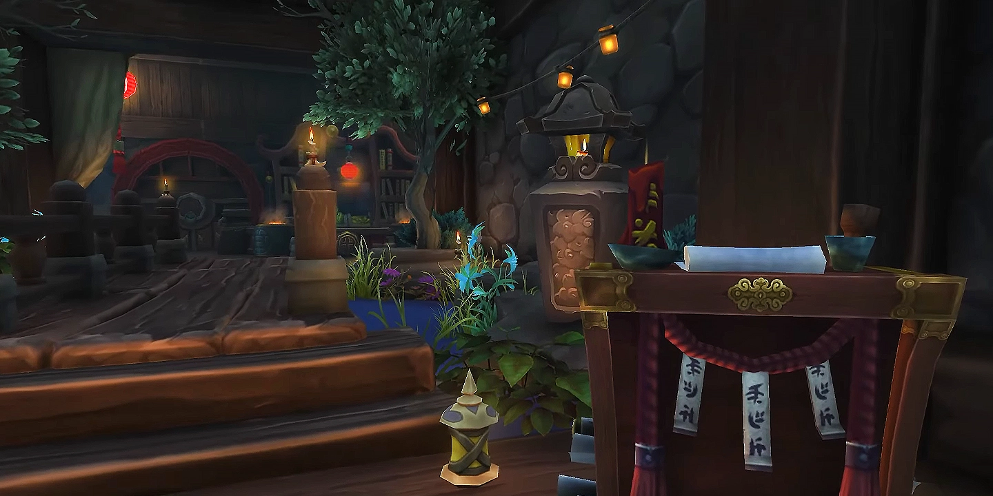 Pandaren Bruecke inkl Wasser und Bepflanzung Housing