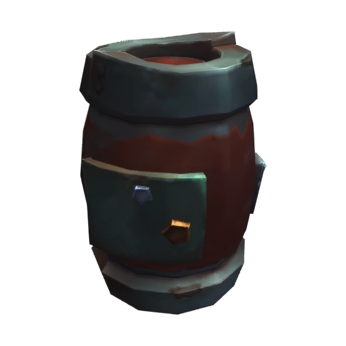 Rust Plated Storage Barrel