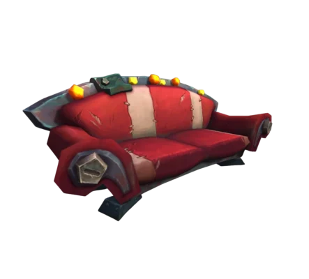 Gut beleuchtete Couch des Inkontinental