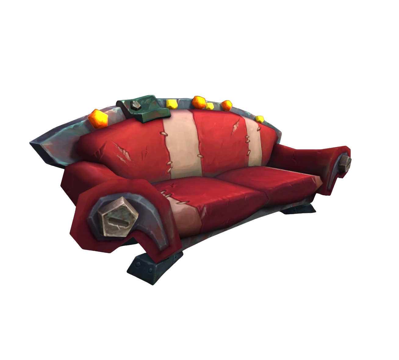 Gut beleuchtete Couch des Inkontinental