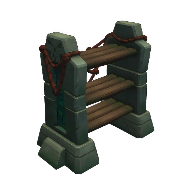 Dreistufiges Regal aus ZulAman