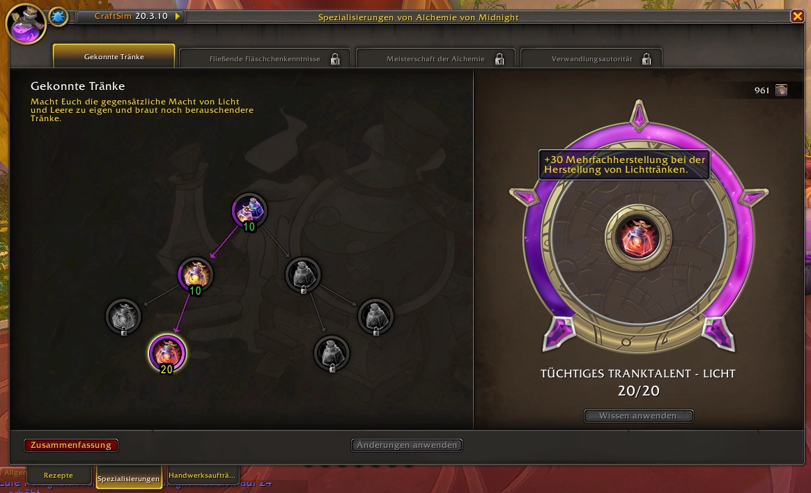 Mehrfachherstellung Traenke