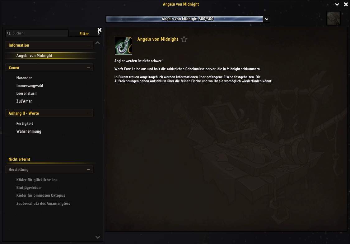 Midnight Berufe Guide Angeln Angeltagebuch