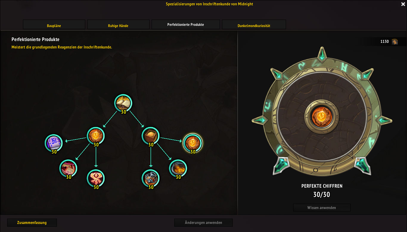 Midnight Inschriftenkunde Spezialisierung Perfektionierte Produkte