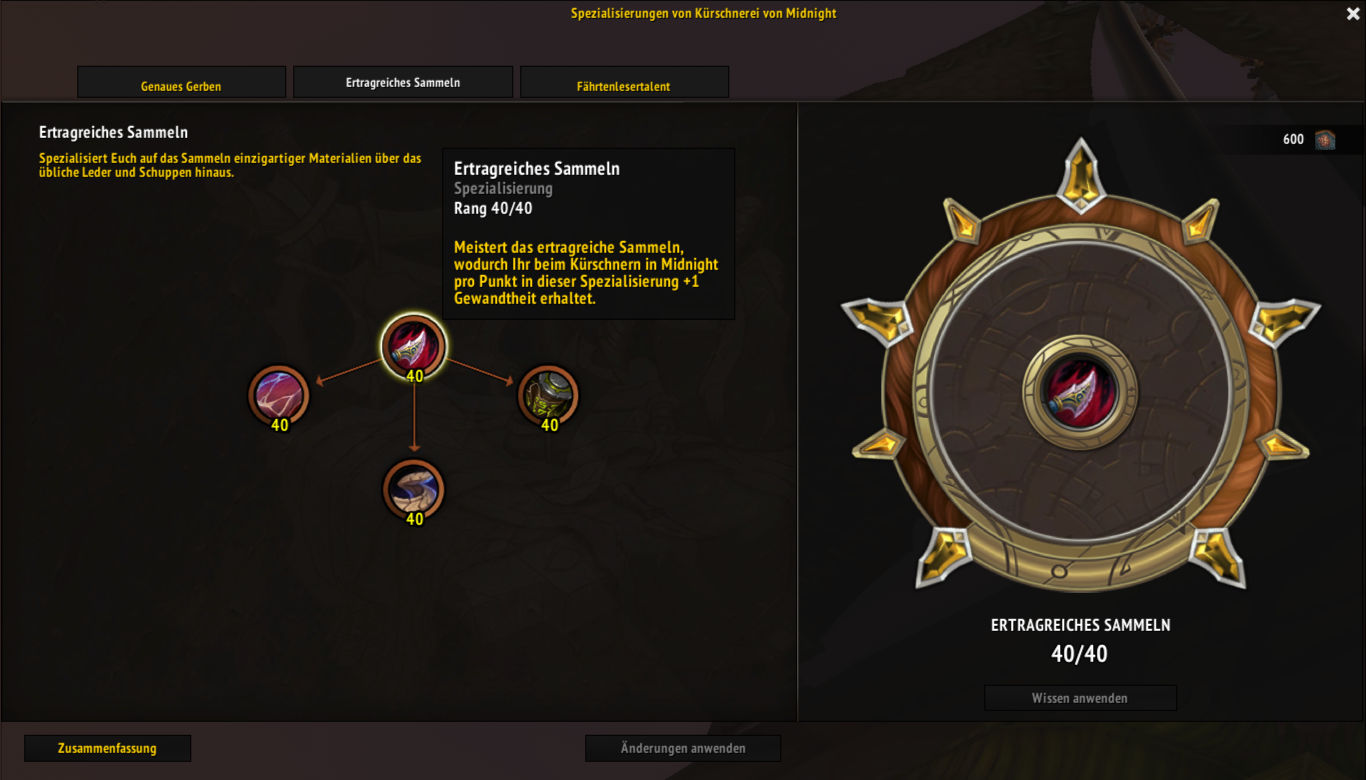 Midnight Kuerschnerei Spezialisierung Ertragsreiches Sammeln