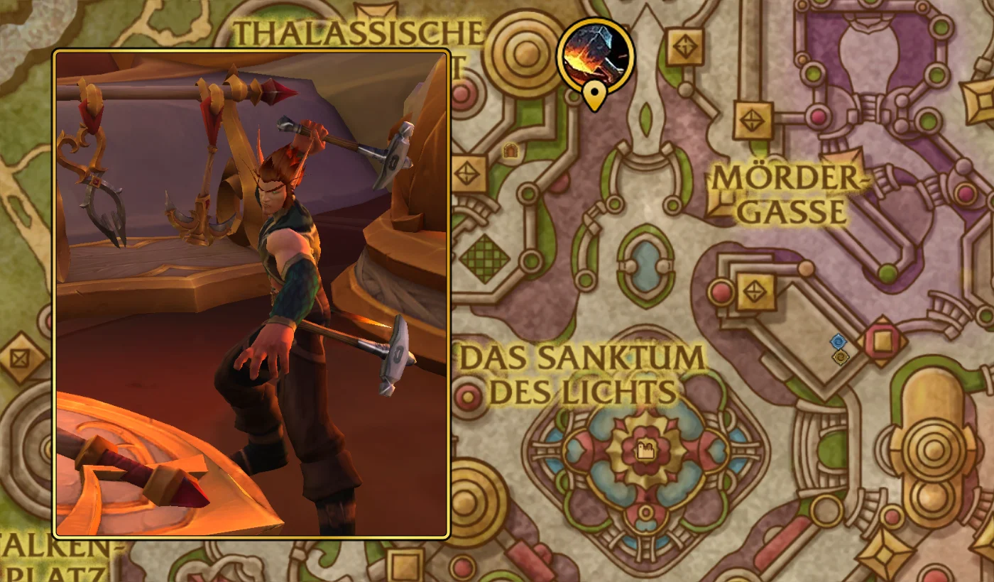 Midnight WoW Berufe Guide Lehrer Position Schmiedekunst