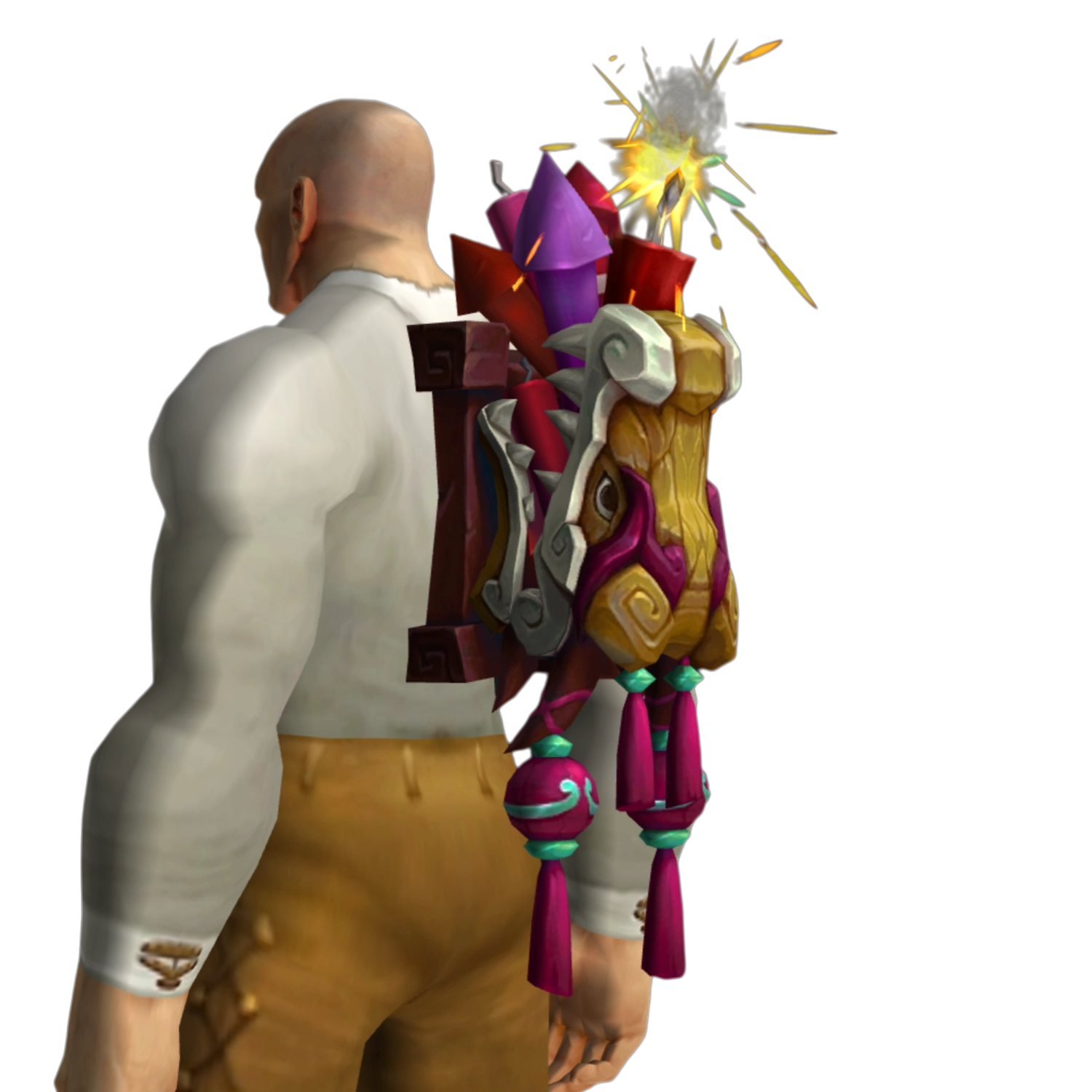 Sonniger Rucksack mit Mondknallern