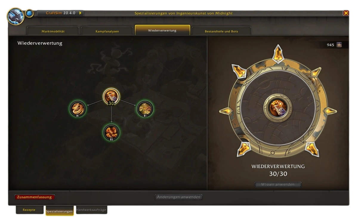 spezialisierung wiederverwertung