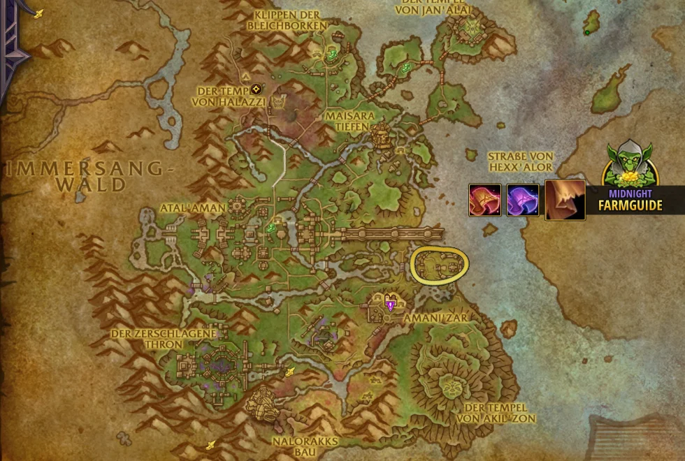 Midnight Farmspots Helles Leinen Stoff farmen ZulAman II