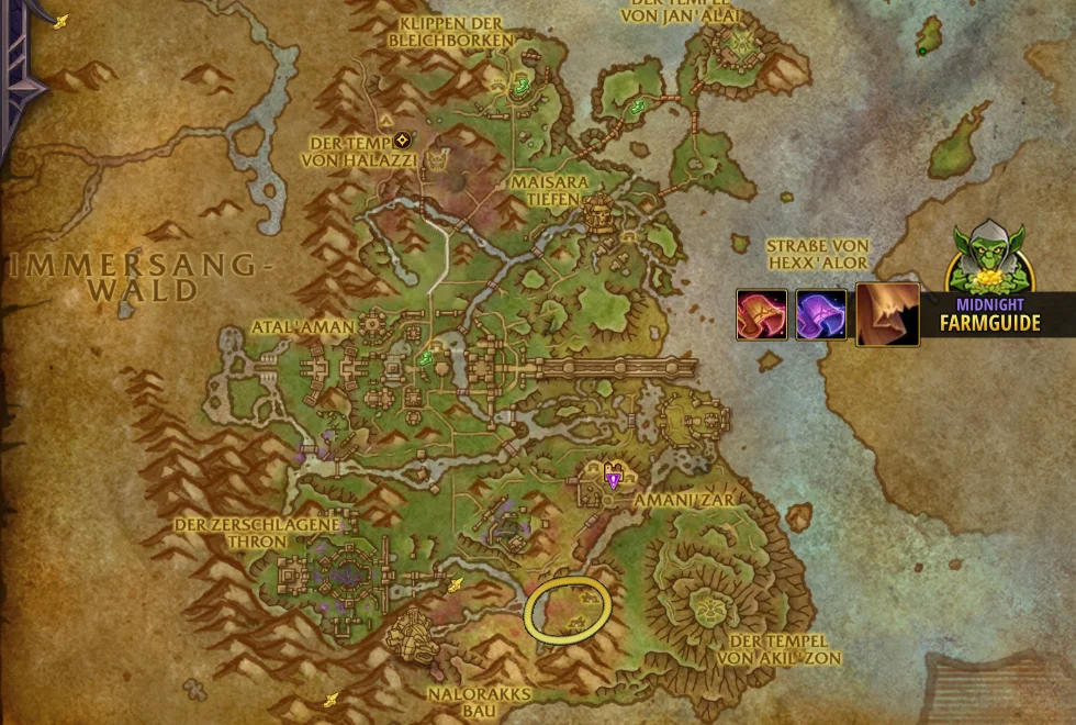 Midnight Farmspots Helles Leinen Stoff farmen ZulAman III