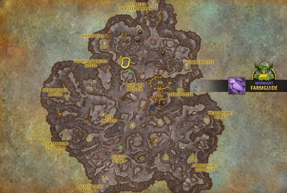 Midnight Farmspots Leerengehaertete Schuppen farmen Leerensturm I