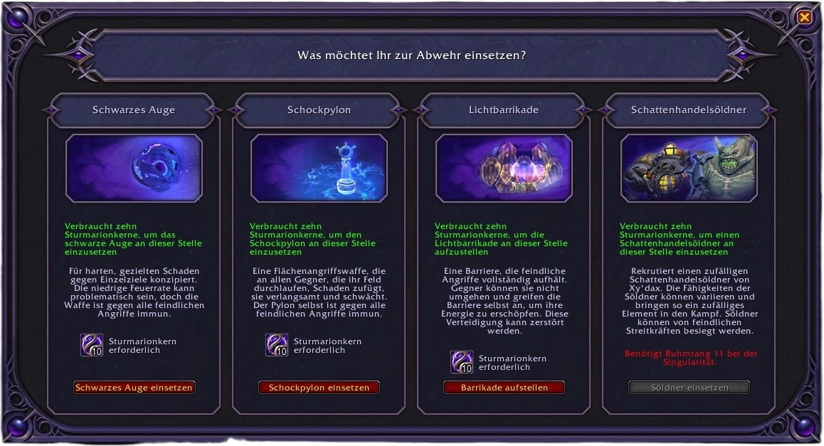 Verteidigung platzieren 2
