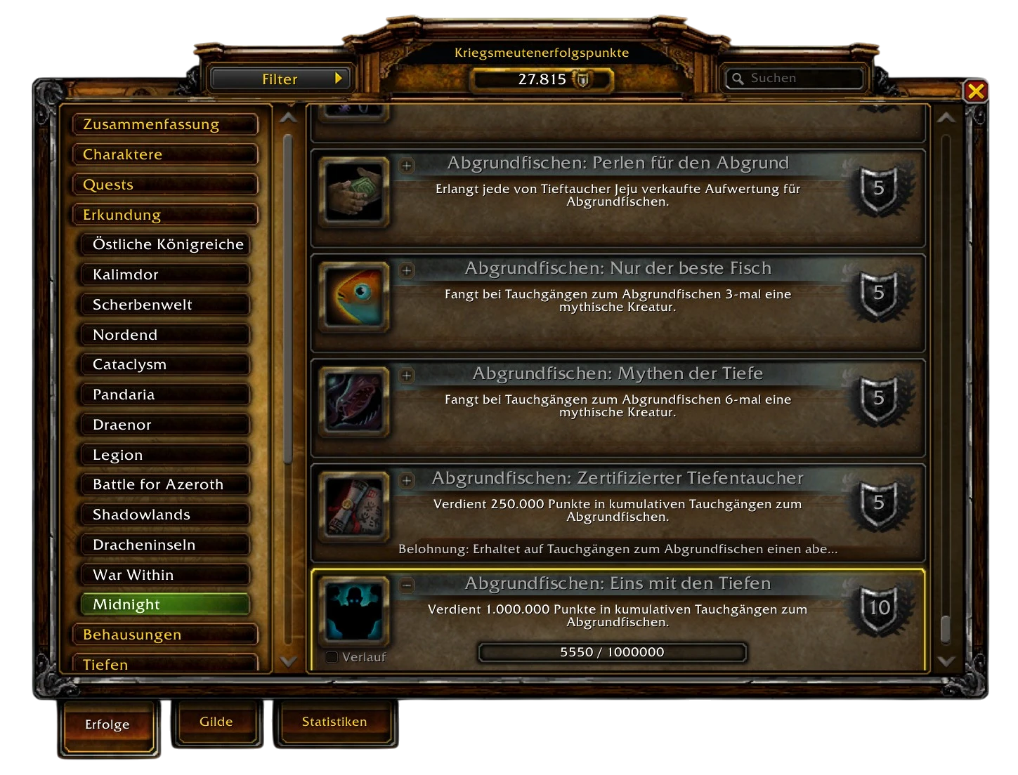 Abgrundfischen Erfolge 2