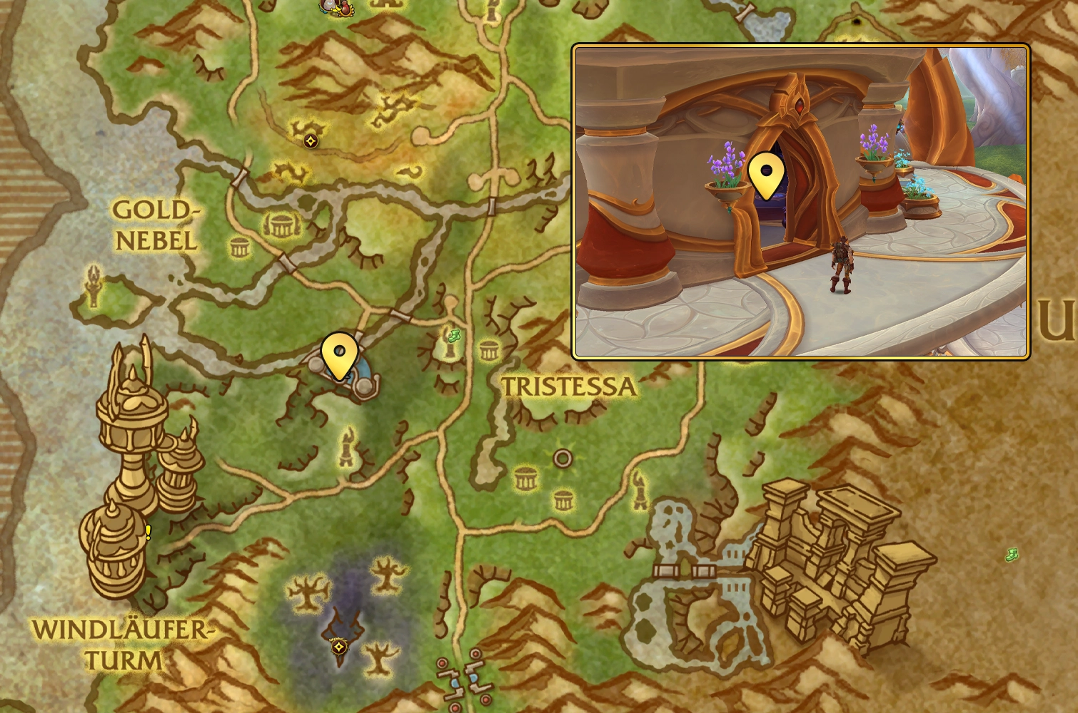Vergessene Tinte und Feder Map