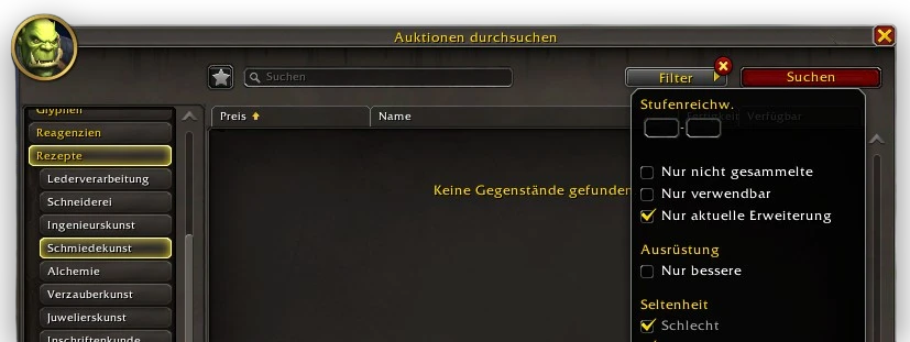Auktionshaus Filter