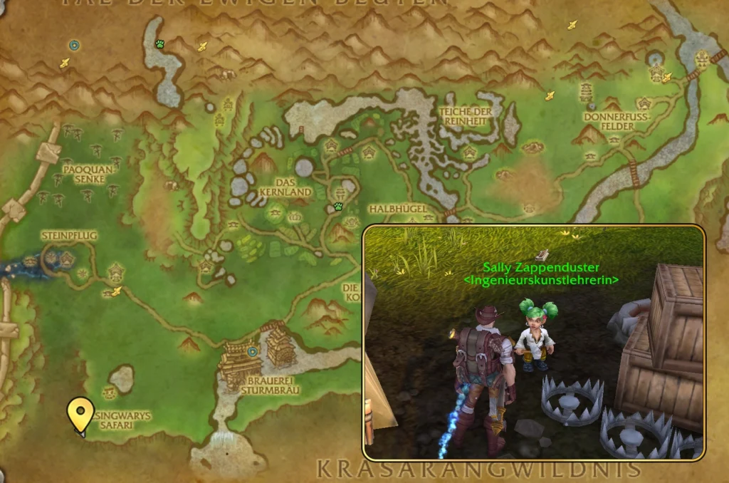 Sally Zappenduster Map