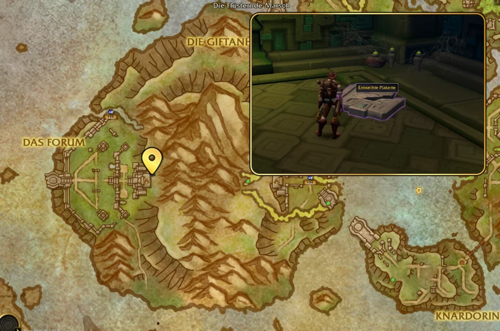 Entweihte Plakette Map