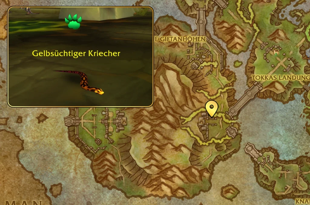 Gelbsuechtiger Kriecher Map