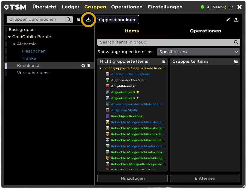 Gruppen import 1