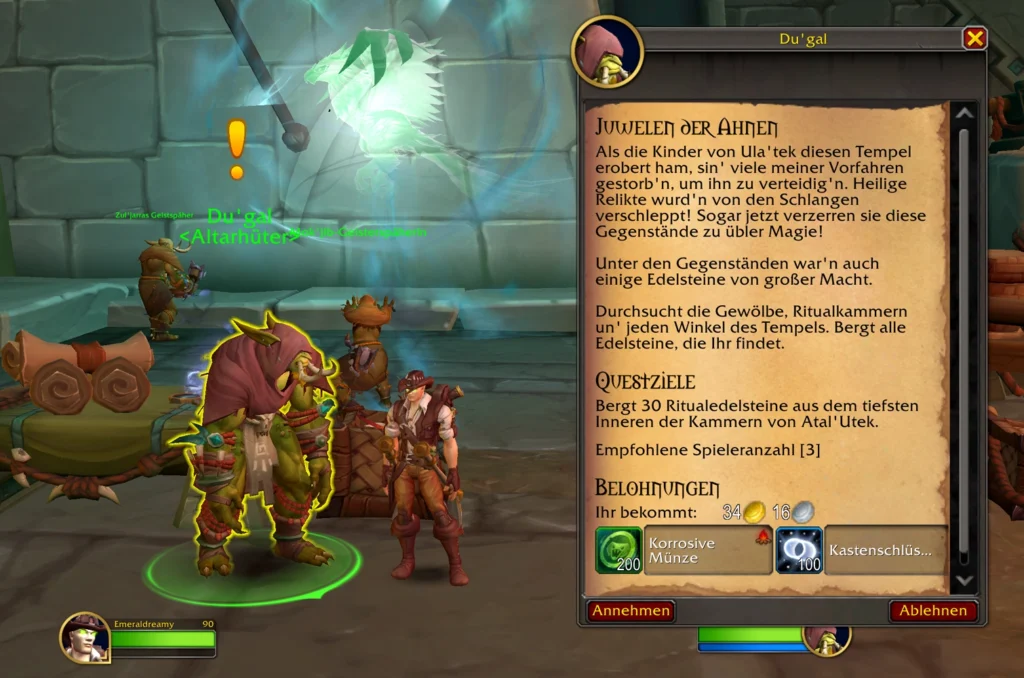 Juwel der Ahnen Quest
