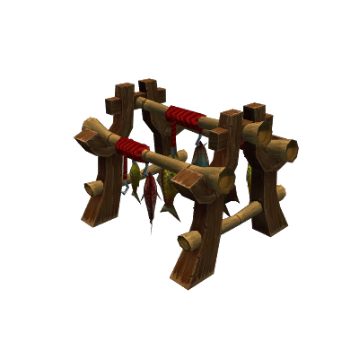 Rustic Fishing Rack