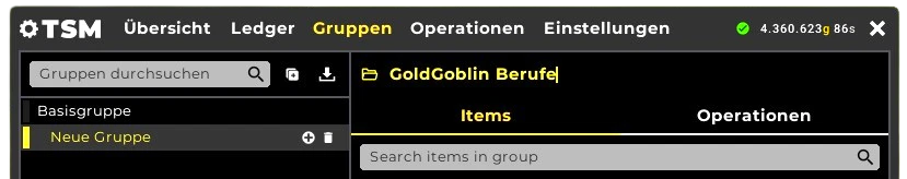 TSM Gruppe erstellen